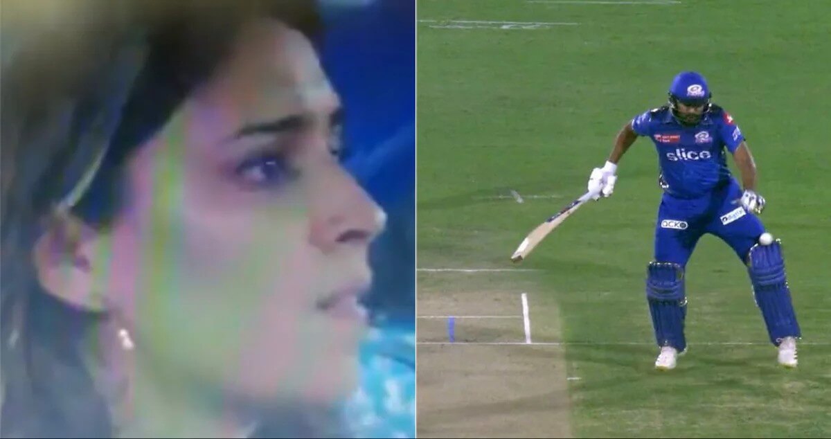 Rohit Sharma Is Struck By Ishan Kishan's Shot, Ritika Sajdeh Reacts.