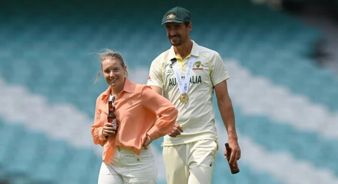 Mitchell Starc and Alyssa Healy, an Australian power couple, toasted their WTC victory with a few beers at Oval.