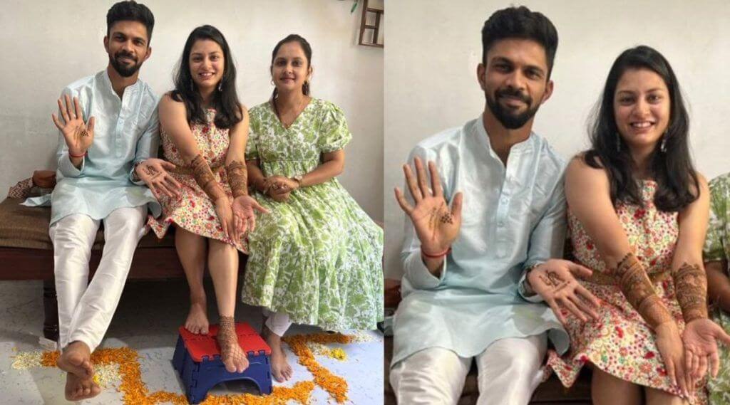 The Mehendi picture of CSK opener Ruturaj Gaikwad and his fiancee Utkarsha Pawar is going viral before their wedding.